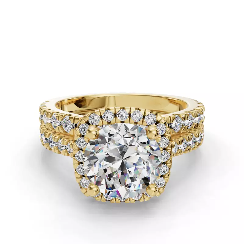 18K Yellow Gold Riley Pave Band