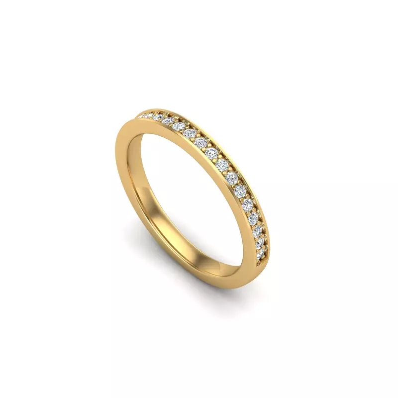 14K Yellow Gold Aria Pave Band