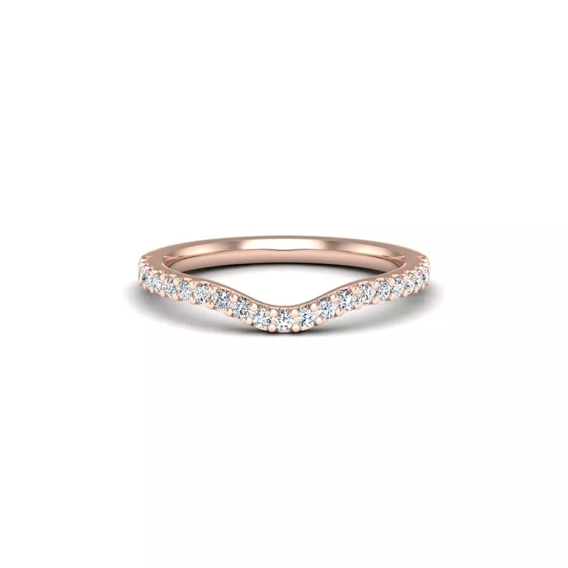 14K Rose Gold Eleanor Pave Band