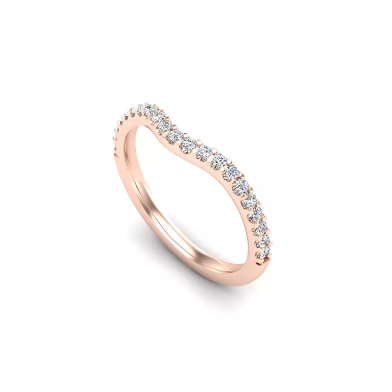 14K Rose Gold Eleanor Pave Band