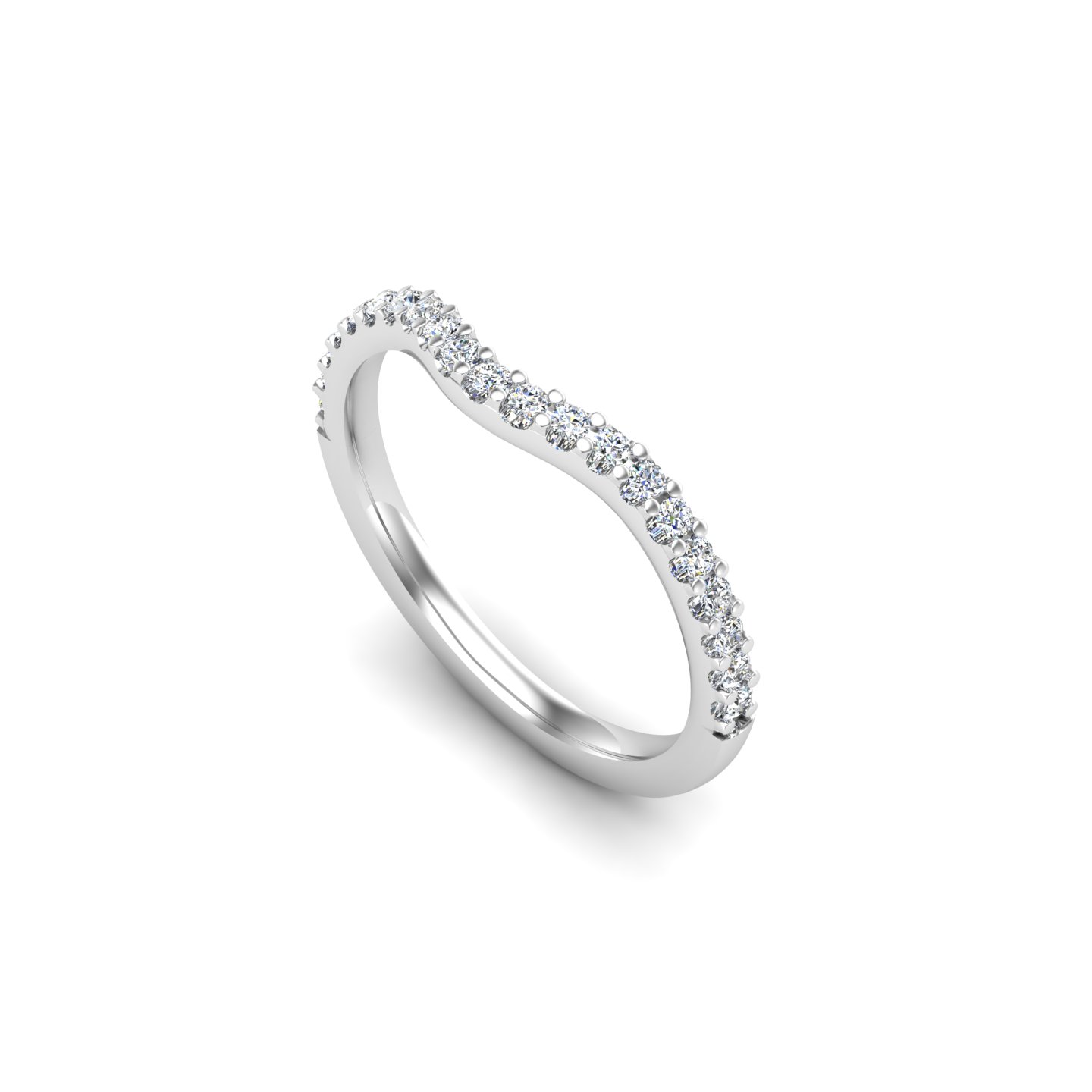 18K White Gold Daleyza Pave Band