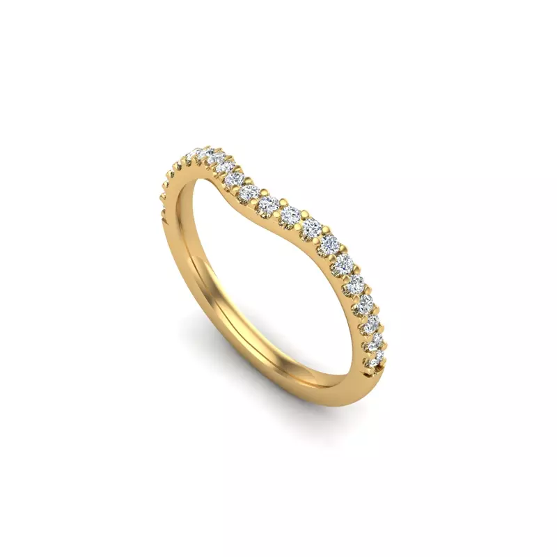 14K Yellow Gold Gwendolyn Pave Band