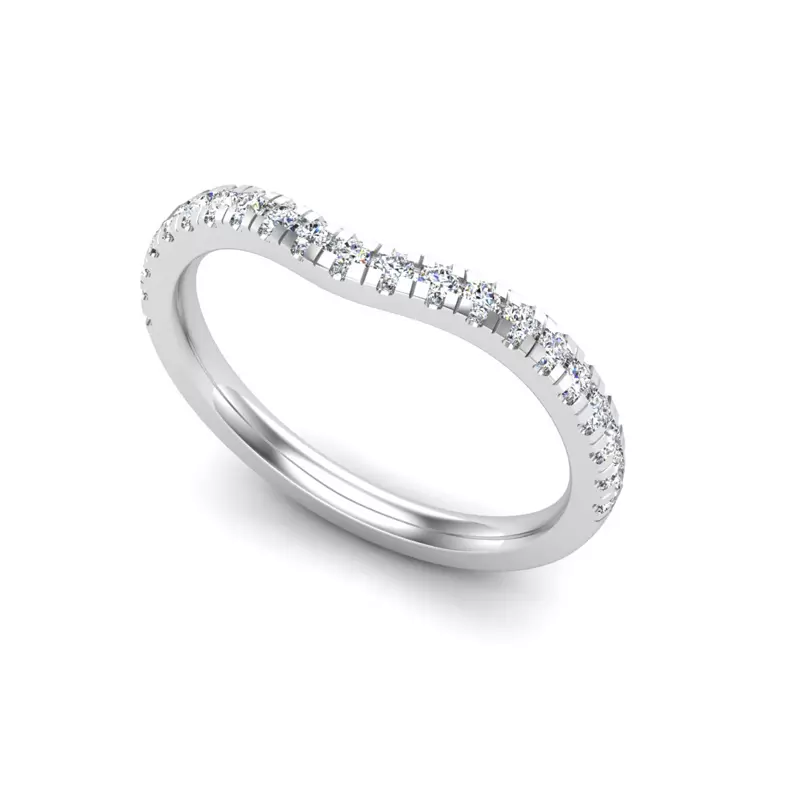 14K White Gold Eloise Pave Band