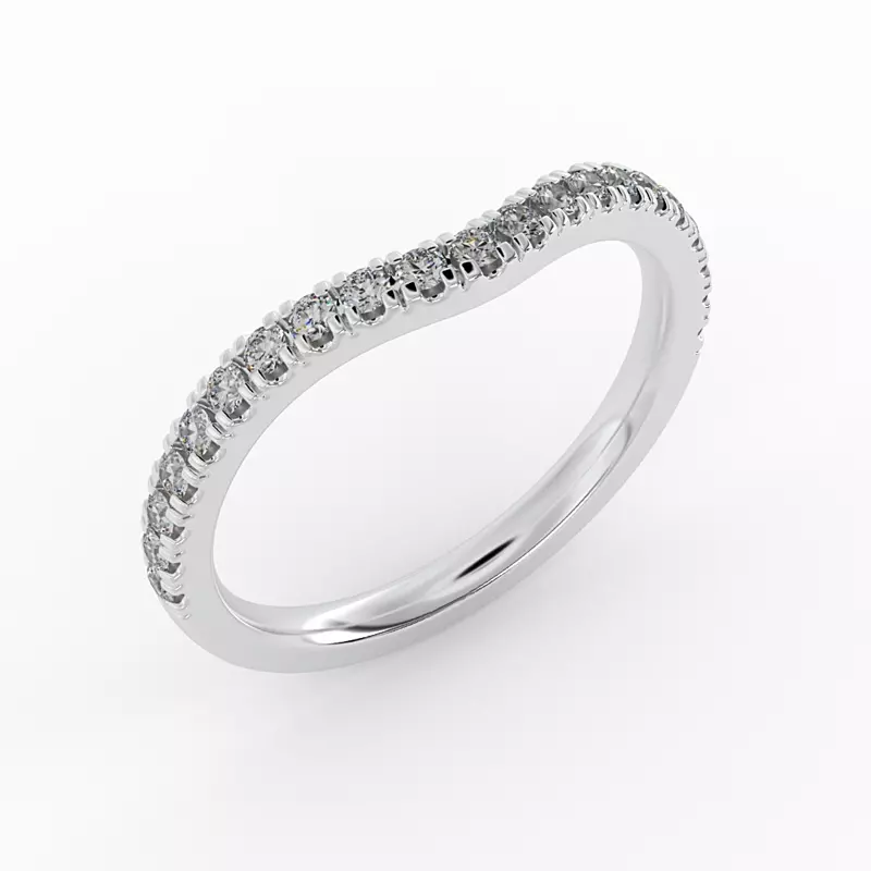 14K White Gold Eloise Pave Band