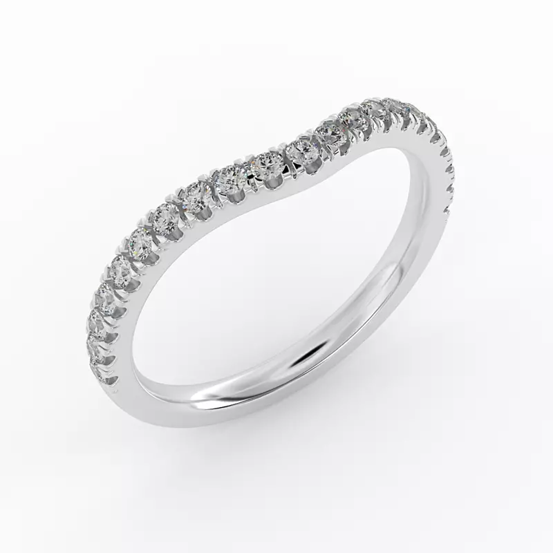 14K White Gold Amaya Pave Band