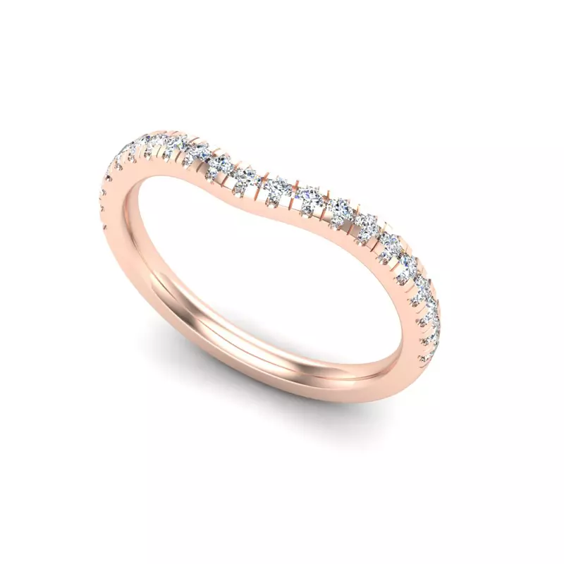 14K Rose Gold Aliya Pave Band