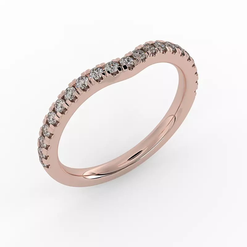 14K Rose Gold Aliya Pave Band