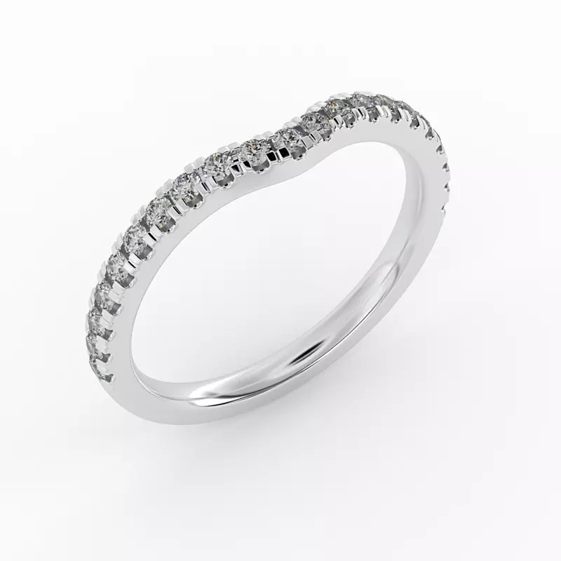 Platinum Aliya Pave Band