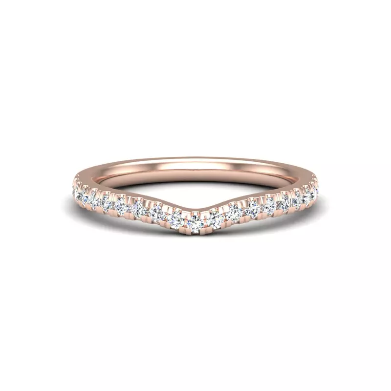 14K Rose Gold Jasmine Pave Band