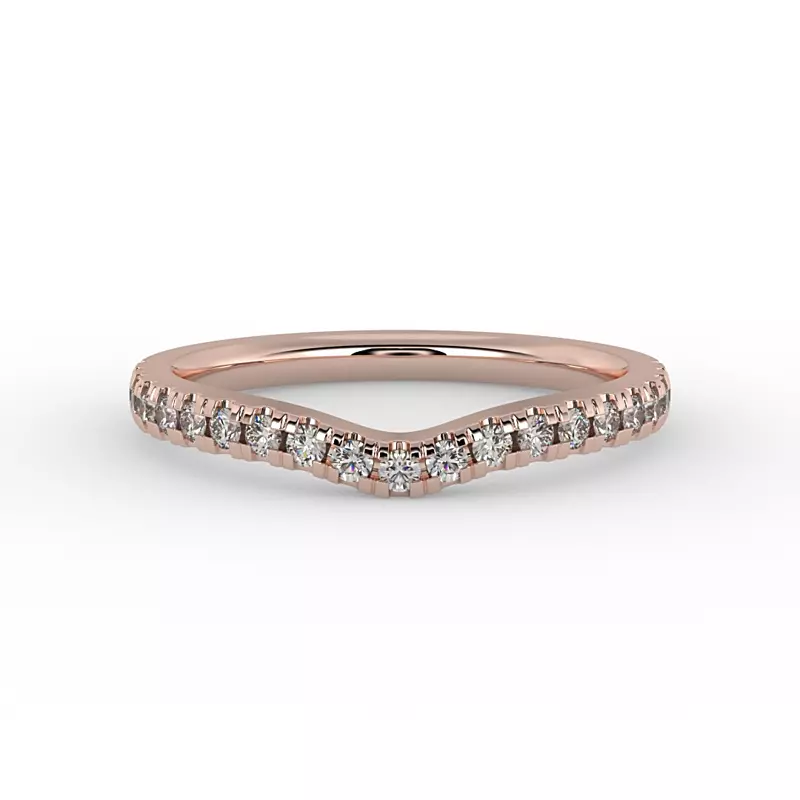 14K Rose Gold Jasmine Pave Band