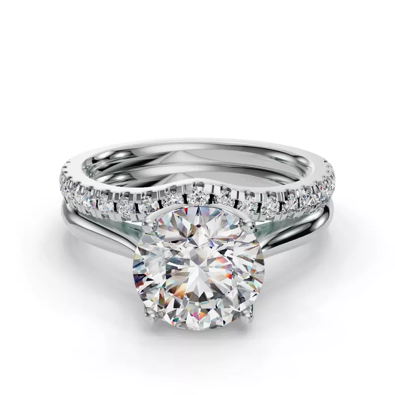 18K White Gold Jasmine Pave Band