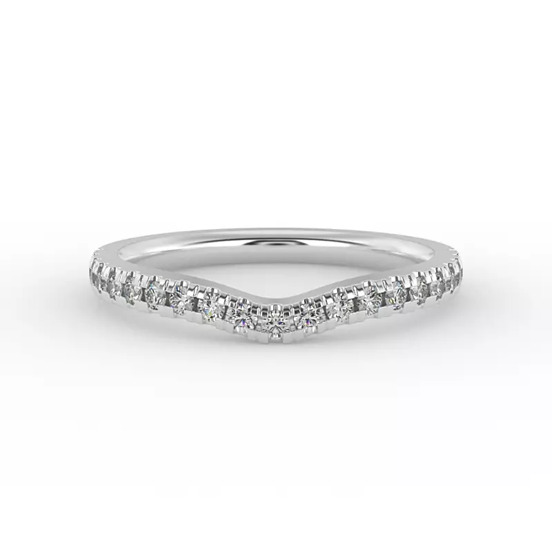 18K White Gold Jasmine Pave Band
