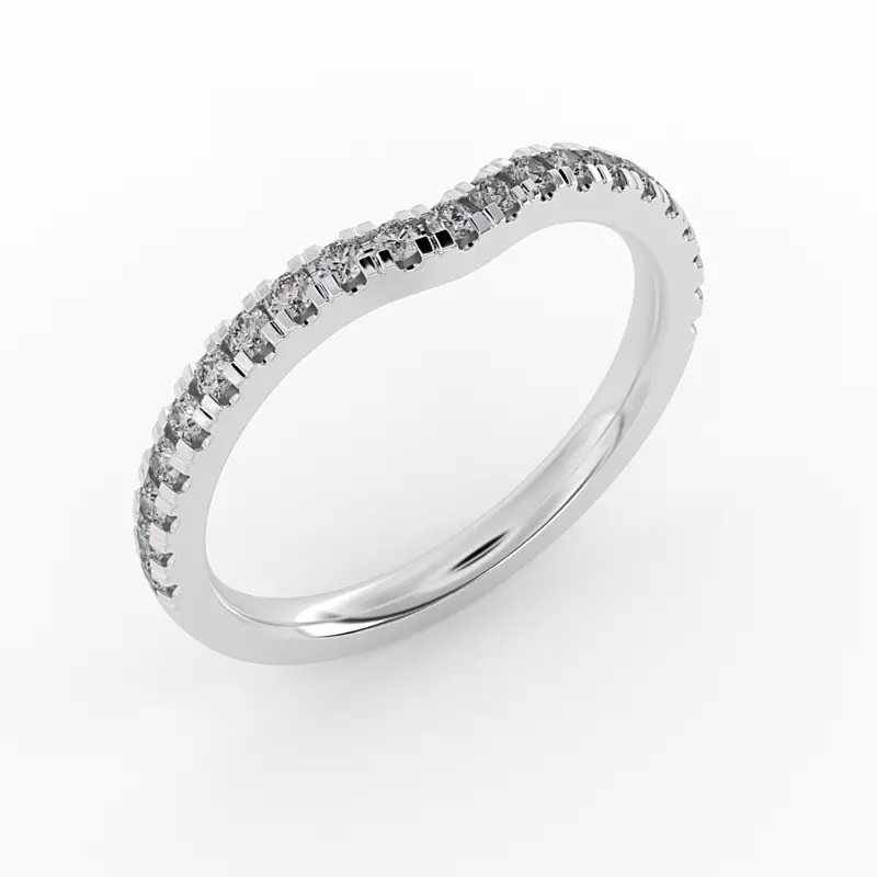 18K White Gold Jasmine Pave Band