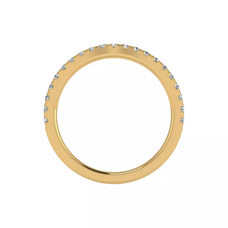 18K Yellow Gold Jasmine Pave Band