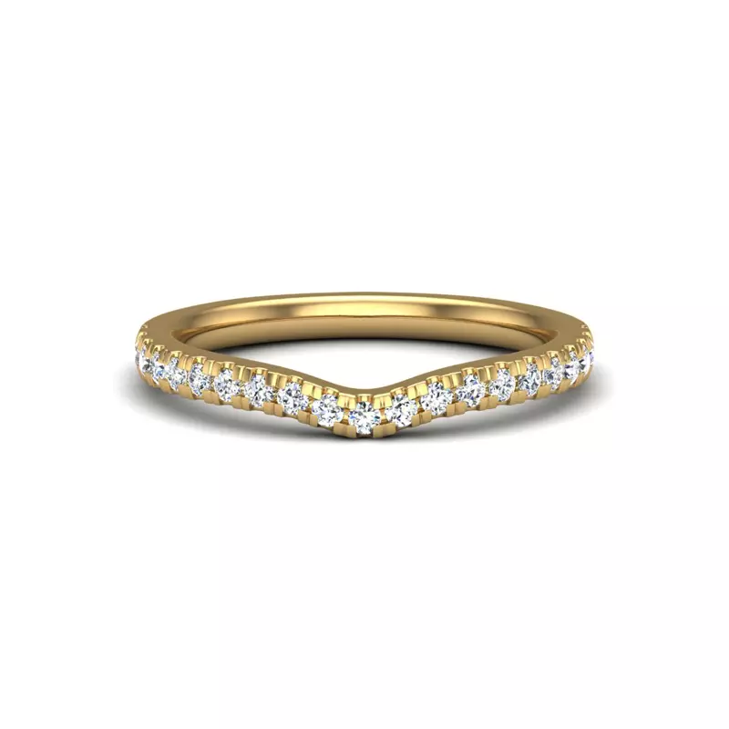 18K Yellow Gold Jasmine Pave Band