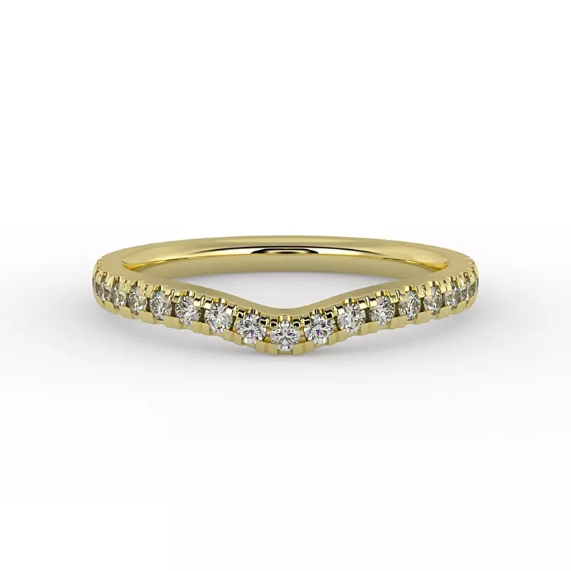 18K Yellow Gold Jasmine Pave Band