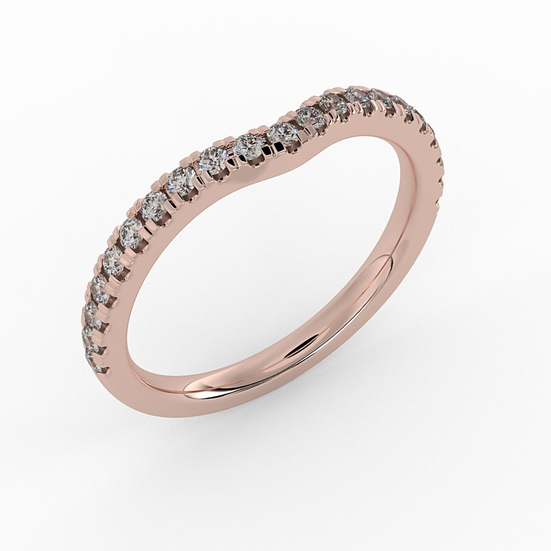 14K Rose Gold Amara Pave Band