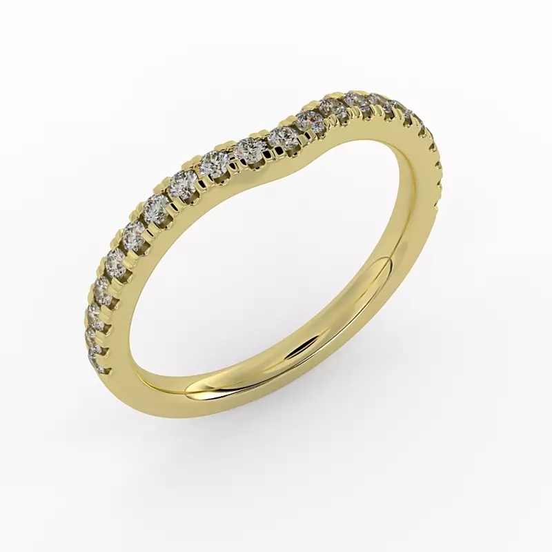 14K Yellow Gold Brynlee Pave Band
