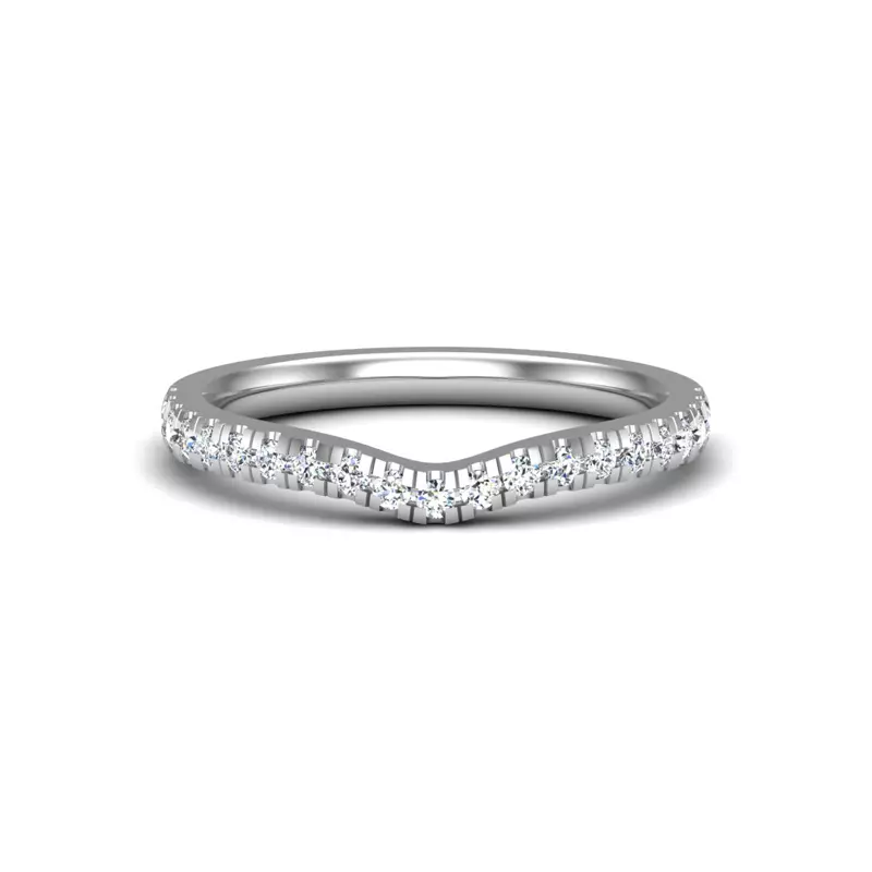 Daisy Curved Pavé Band