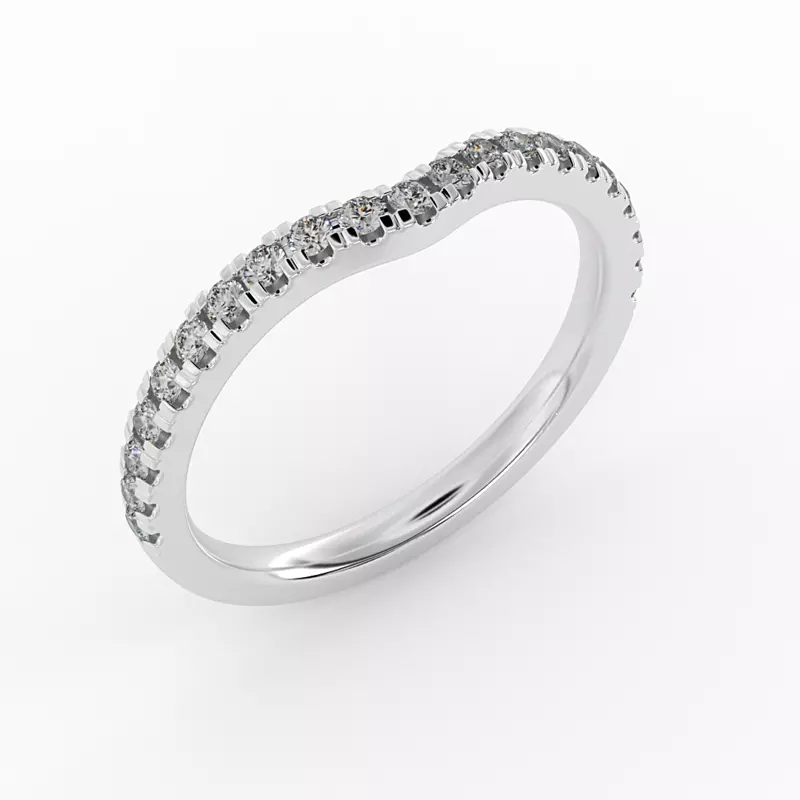 14K White Gold Teagan Pave Band