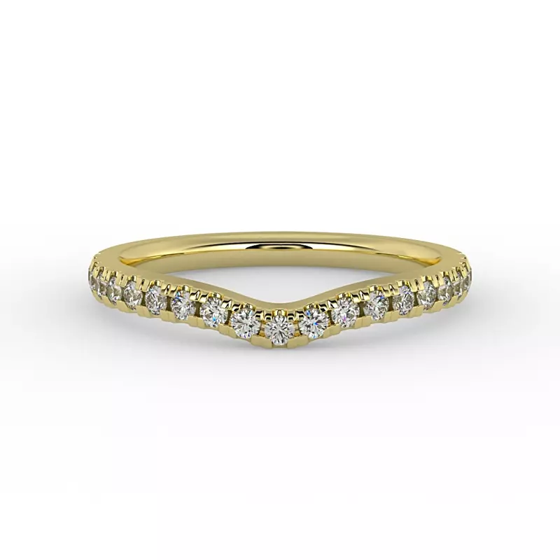 18K Yellow Gold Teagan Pave Band
