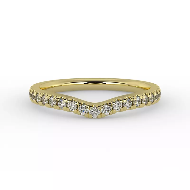 18K Yellow Gold Morgan Pave Band