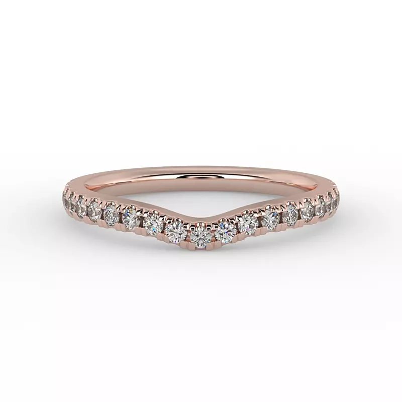 14K Rose Gold Jordyn Pave Band