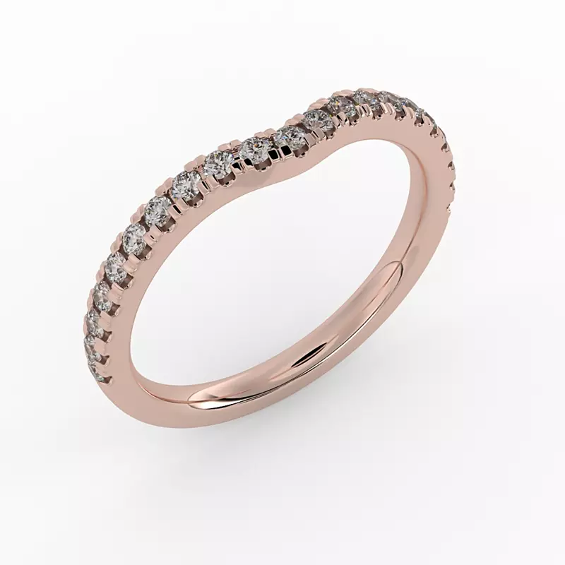 14K Rose Gold Jordyn Pave Band