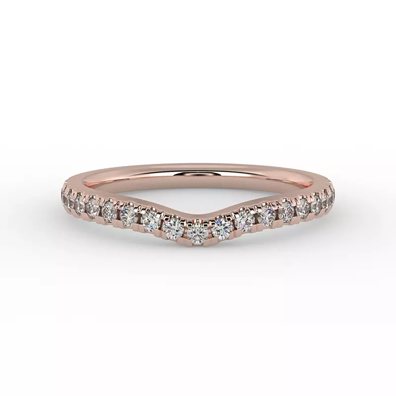 14K Rose Gold London Pave Band