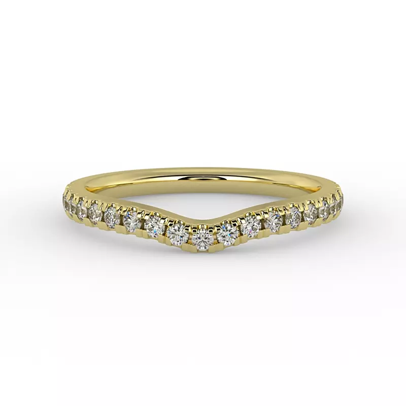 18K Yellow Gold London Pave Band