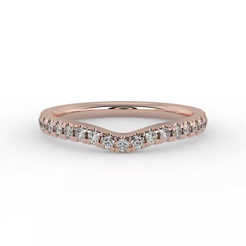 14K Rose Gold Cecilia Pave Band