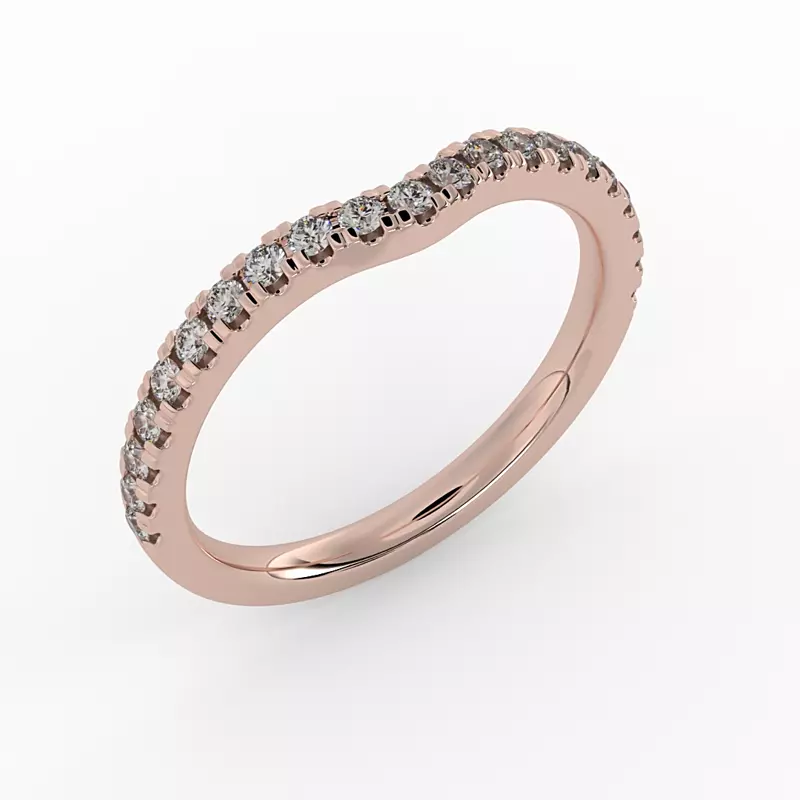 14K Rose Gold Alaina Pave Band