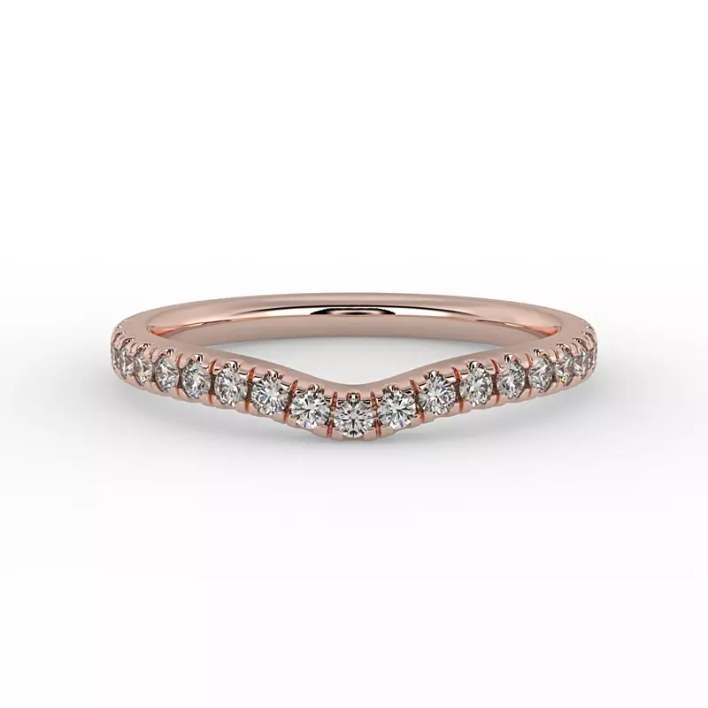 14K Rose Gold Andrea Pave Band