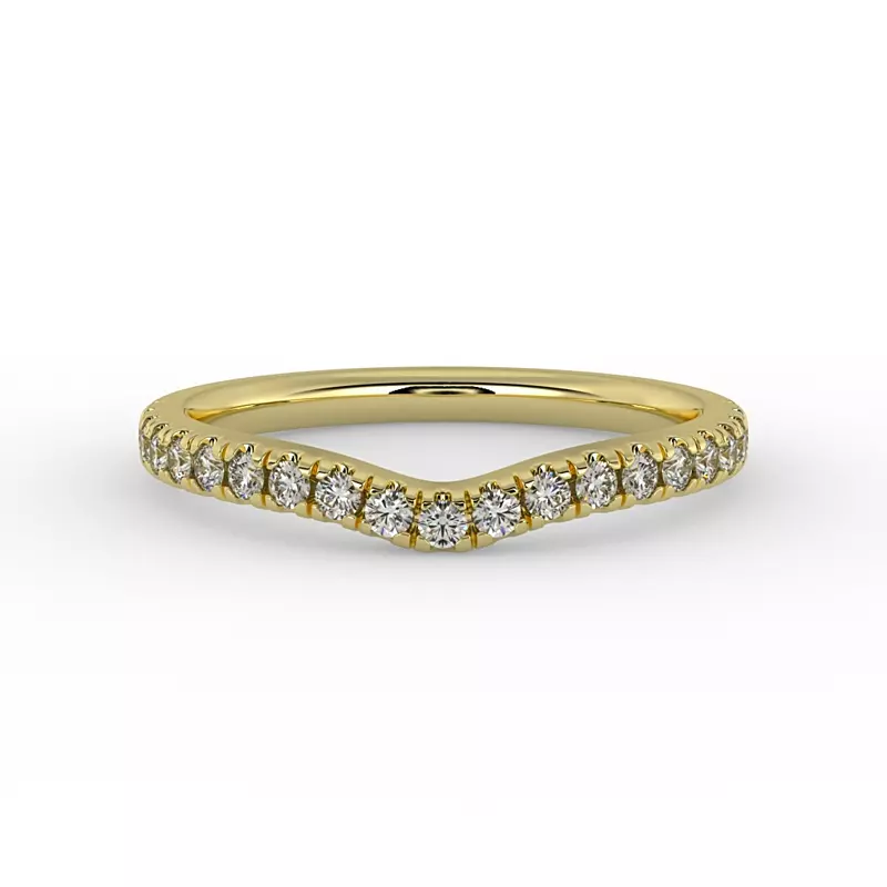 18K Yellow Gold Andrea Pave Band