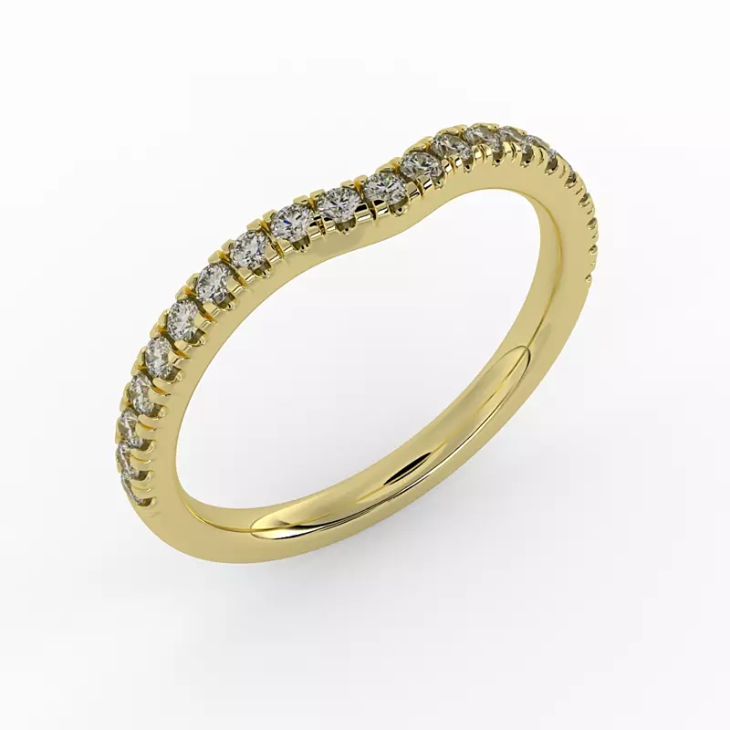 18K Yellow Gold Andrea Pave Band