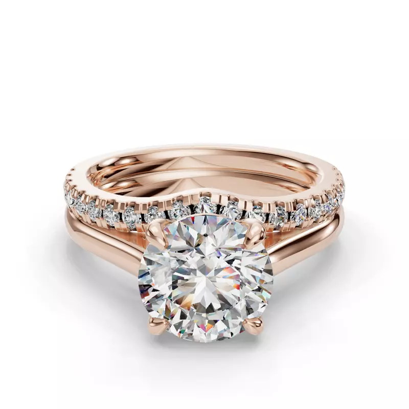 14K Rose Gold Summer Pave Band