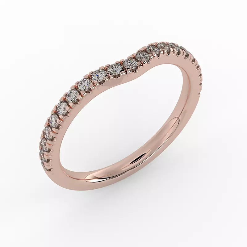 14K Rose Gold Summer Pave Band