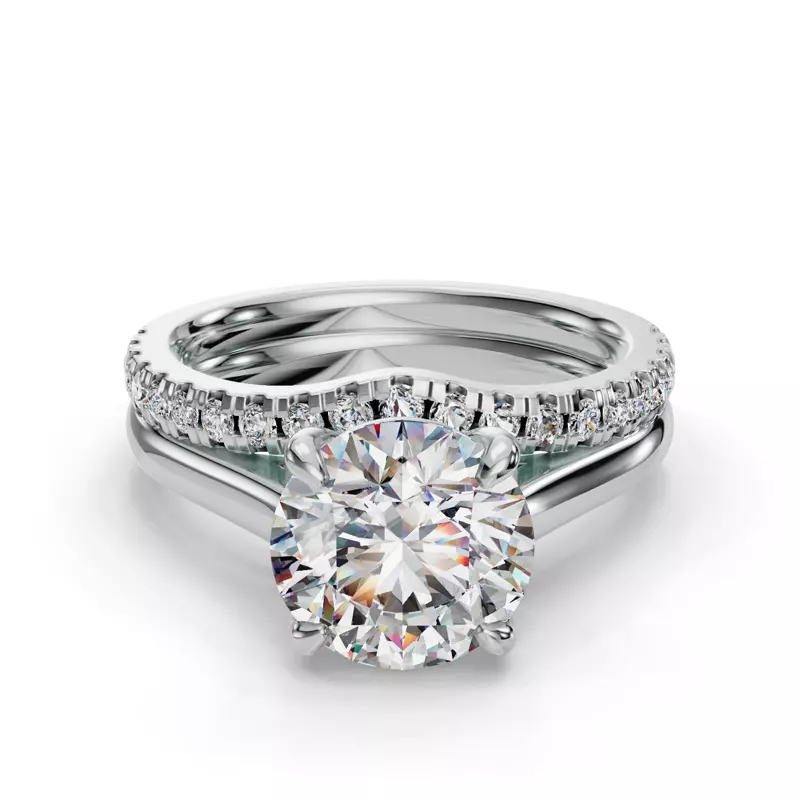 14K White Gold Summer Pave Band