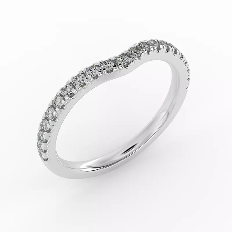 14K White Gold Summer Pave Band