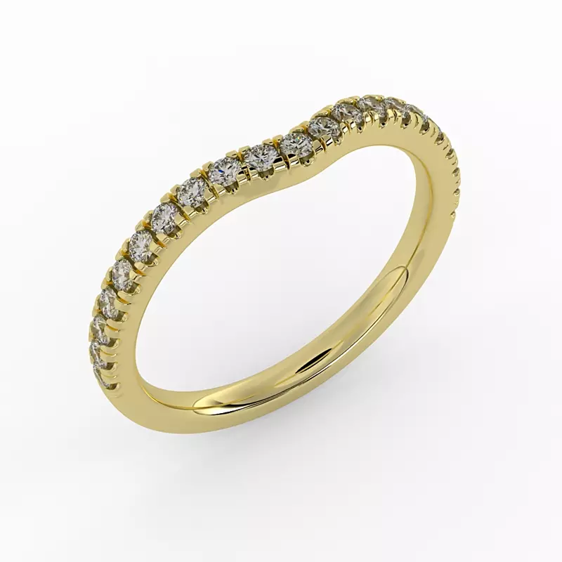 14K Yellow Gold Summer Pave Band