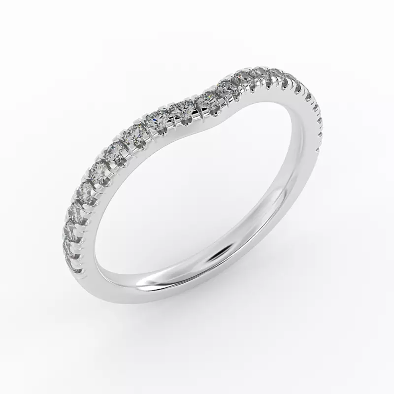 14K White Gold Rosalie Pave Band