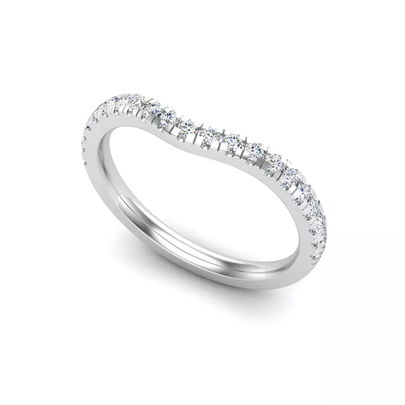 14K White Gold Alyssa Pave Band