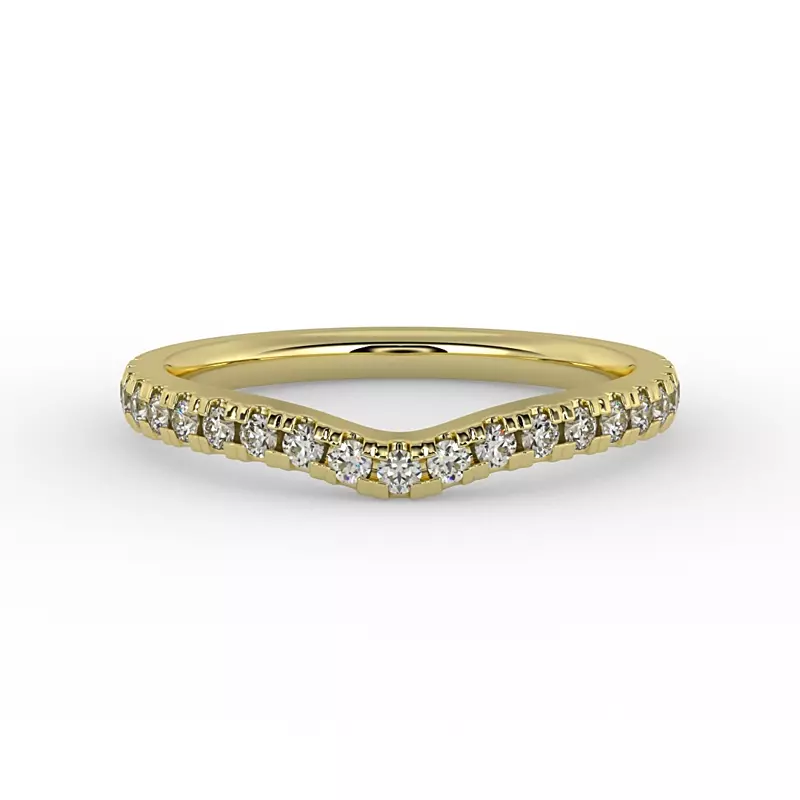 18K Yellow Gold Alyssa Pave Band