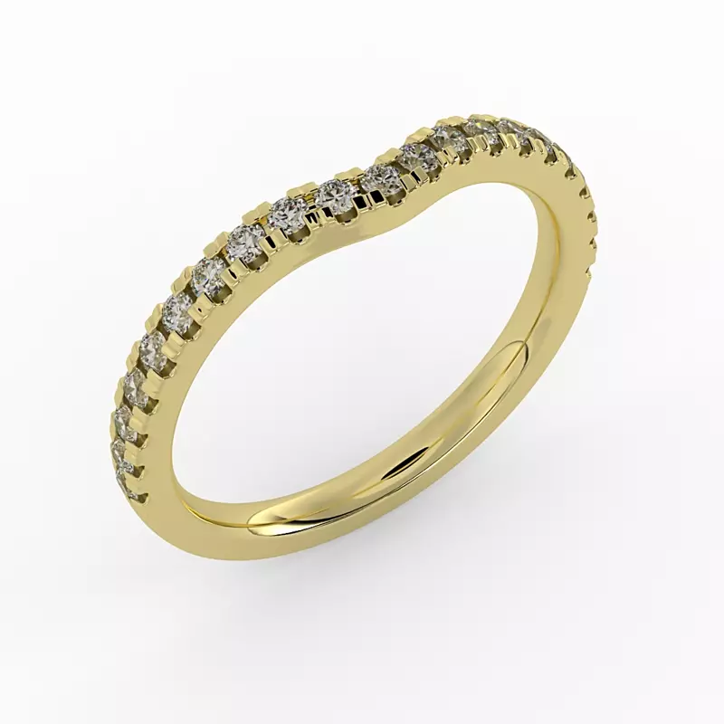 18K Yellow Gold Alyssa Pave Band