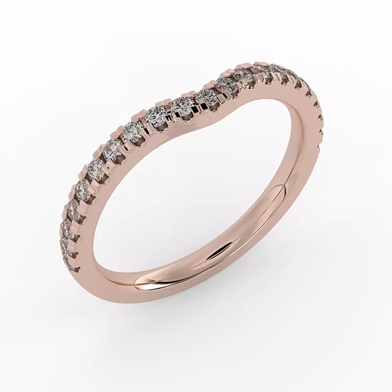 14K Rose Gold Norah Pave Band