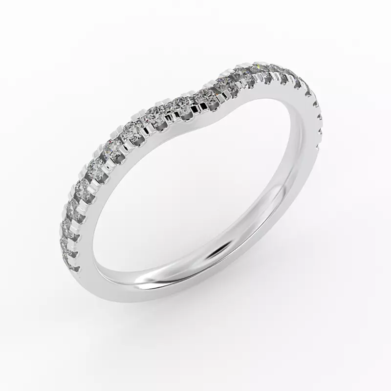 14K White Gold Norah Pave Band
