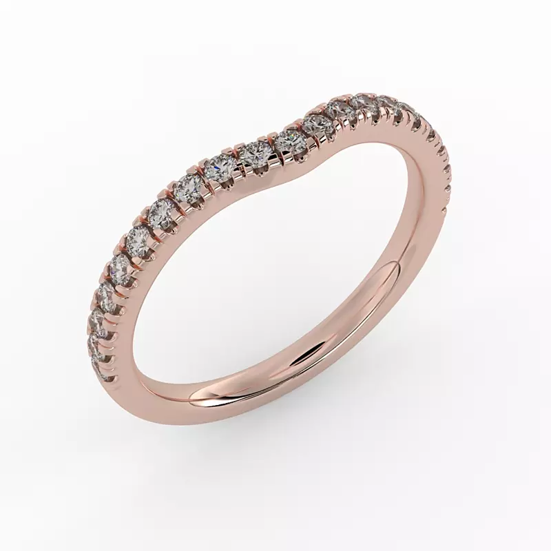 14K Rose Gold Ariella Pave Band