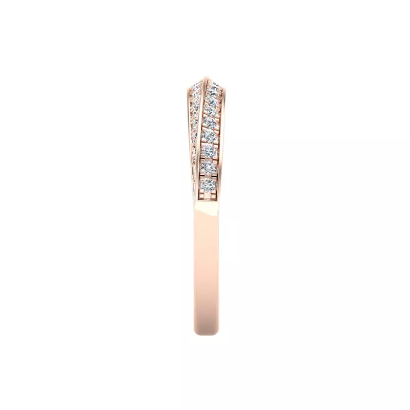 14K Rose Gold Journee Double-Row Pave Band