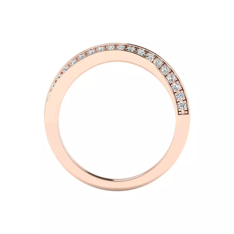 14K Rose Gold Journee Double-Row Pave Band