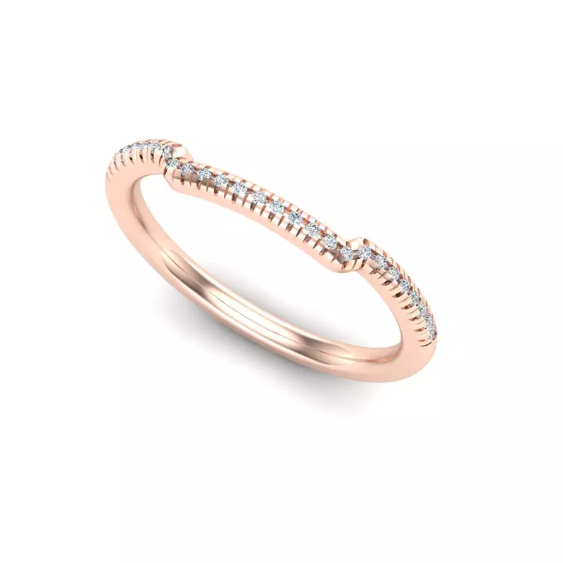 14K Rose Gold Gemma Pave Band